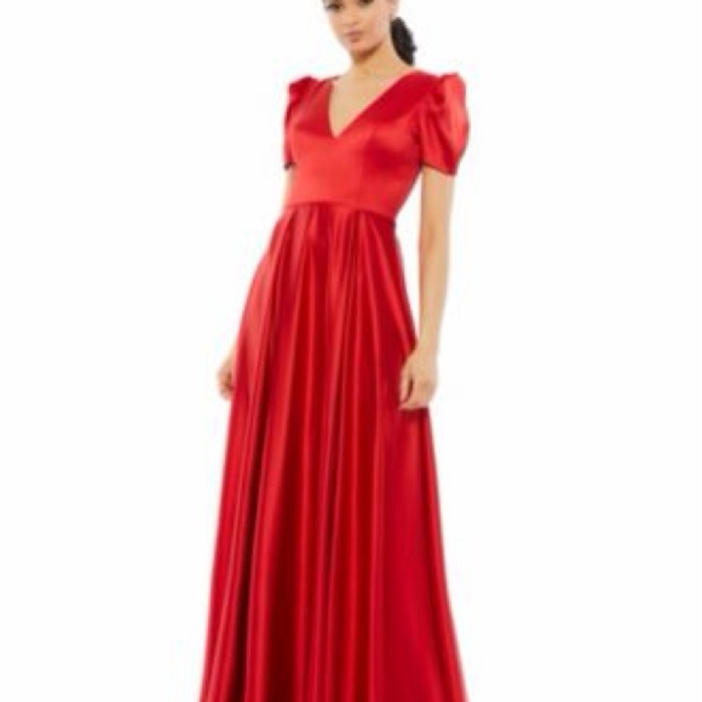 NWT Ieena for Mac Duggal A-Line Satin Evening Dress - size 4